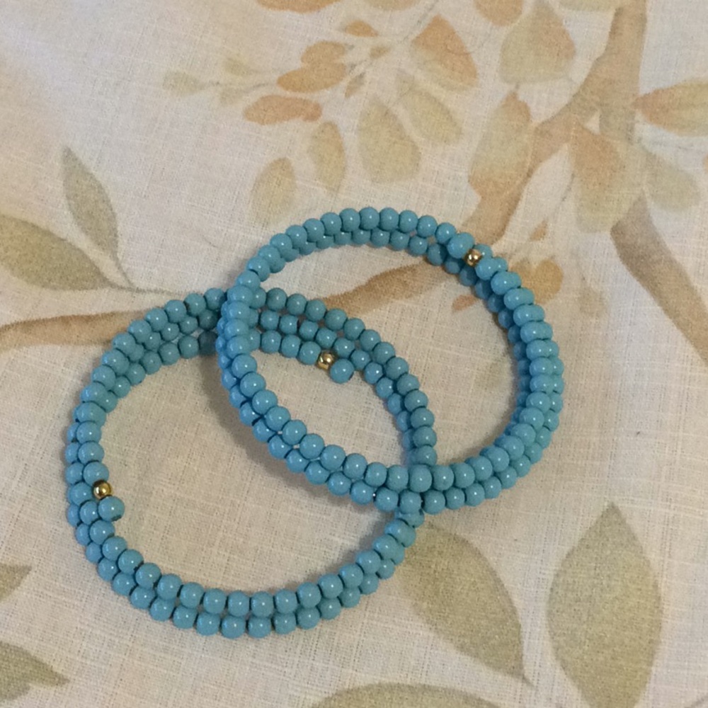 Blue bead bracelets